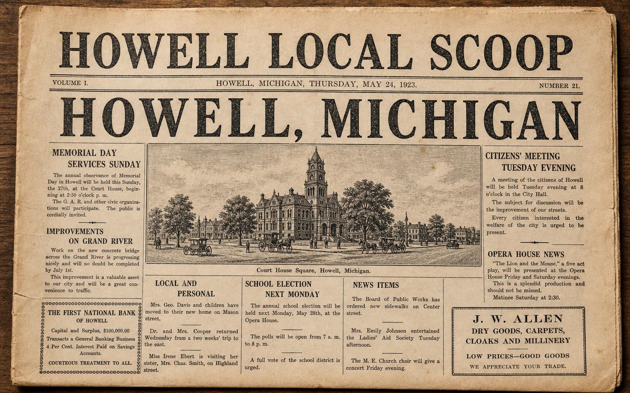Howell Local Scoop newspaper front page