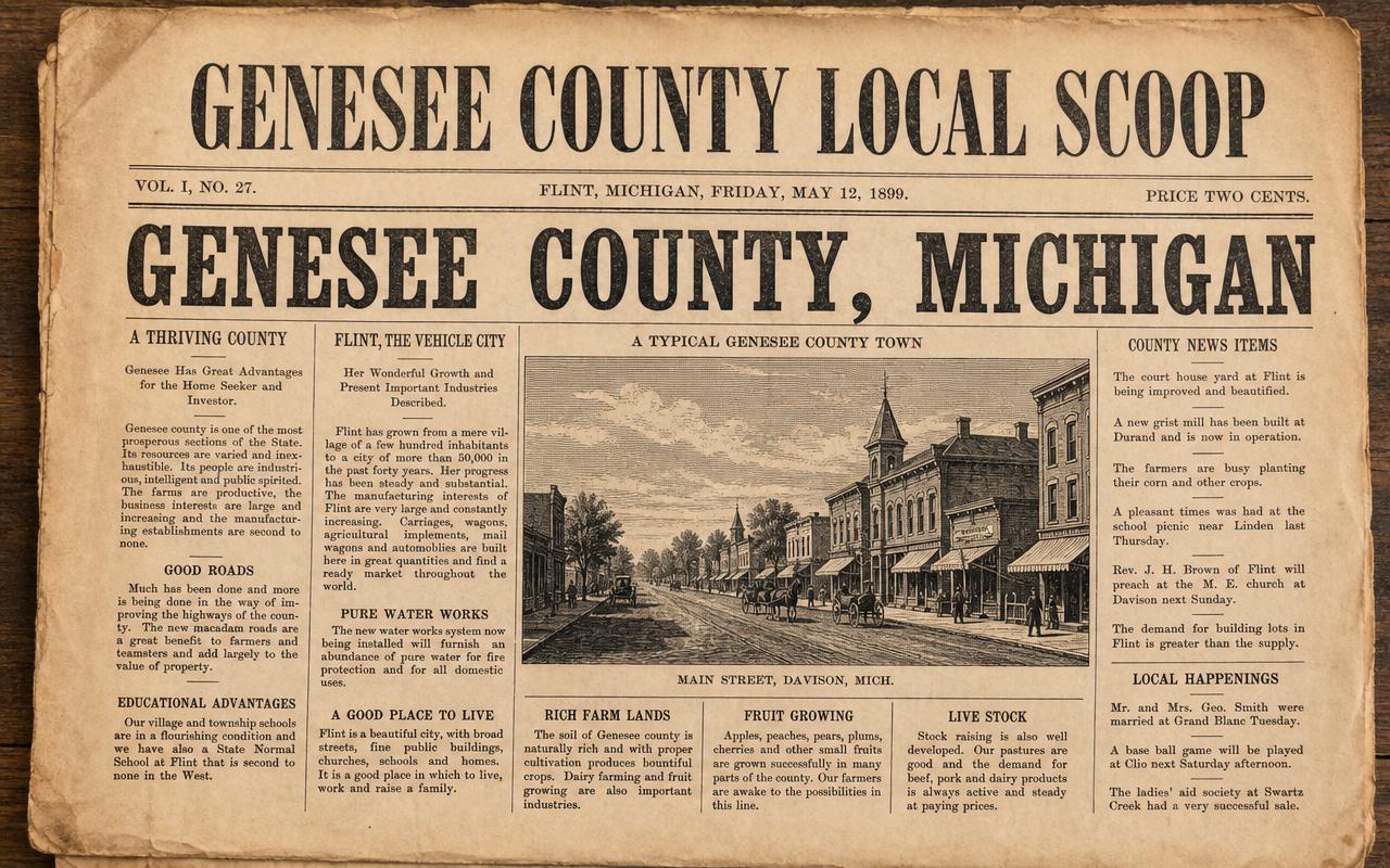 Genesee County Local Scoop newspaper front page