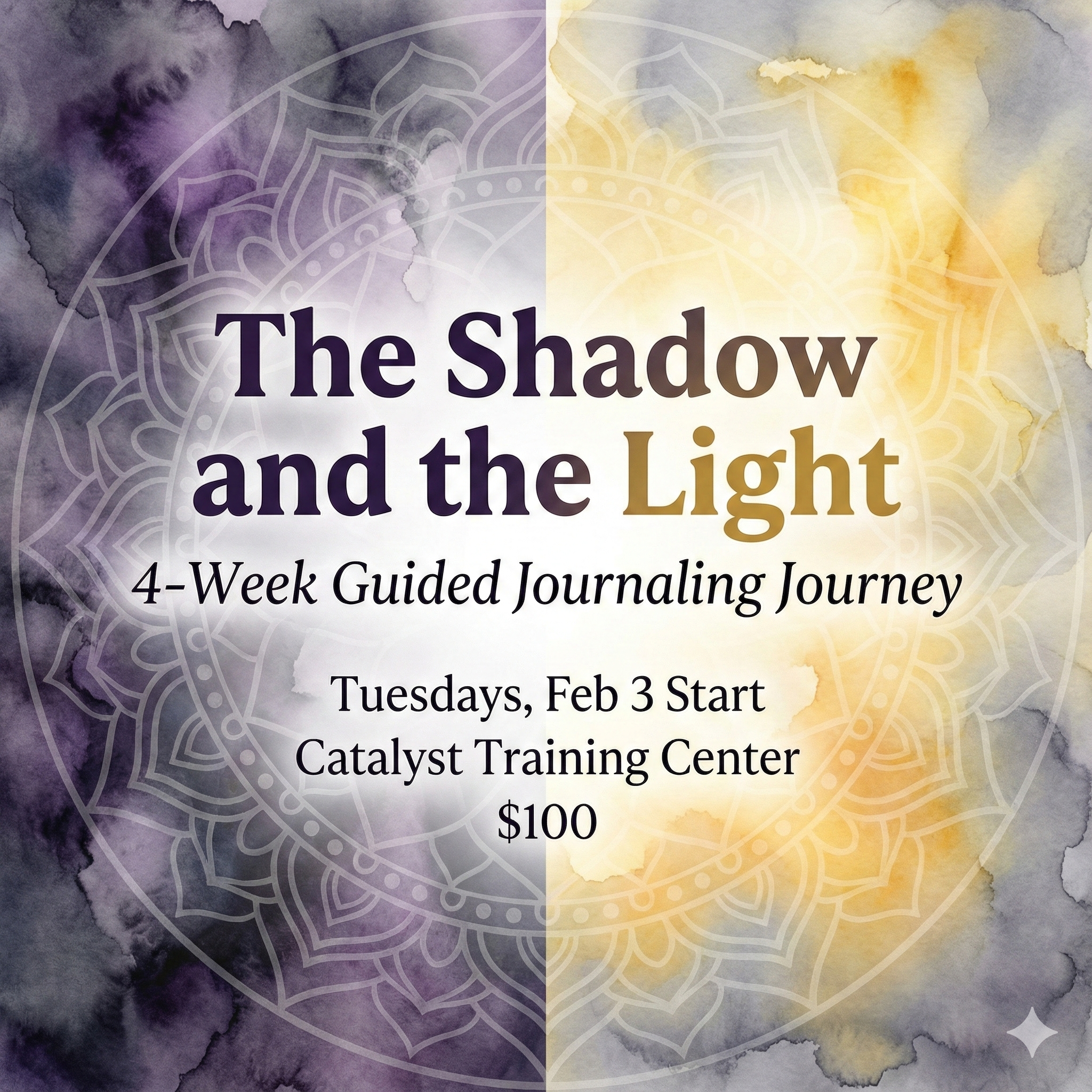 The Shadow and the Light @ Catalyst Training Center Feb 3 Start